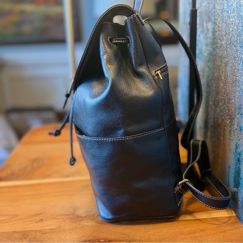 Fossil Luna Vintage Y2K Minimalist Black Leather Backpack(EUC) - Picture 6 of 12